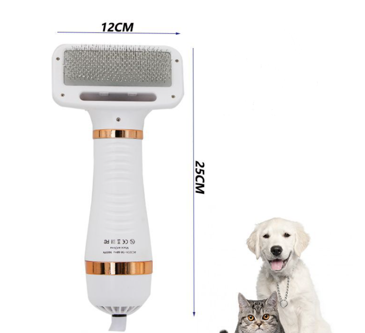 2 in 1 Pet Drying Brush Pet Hair Dryer Comb