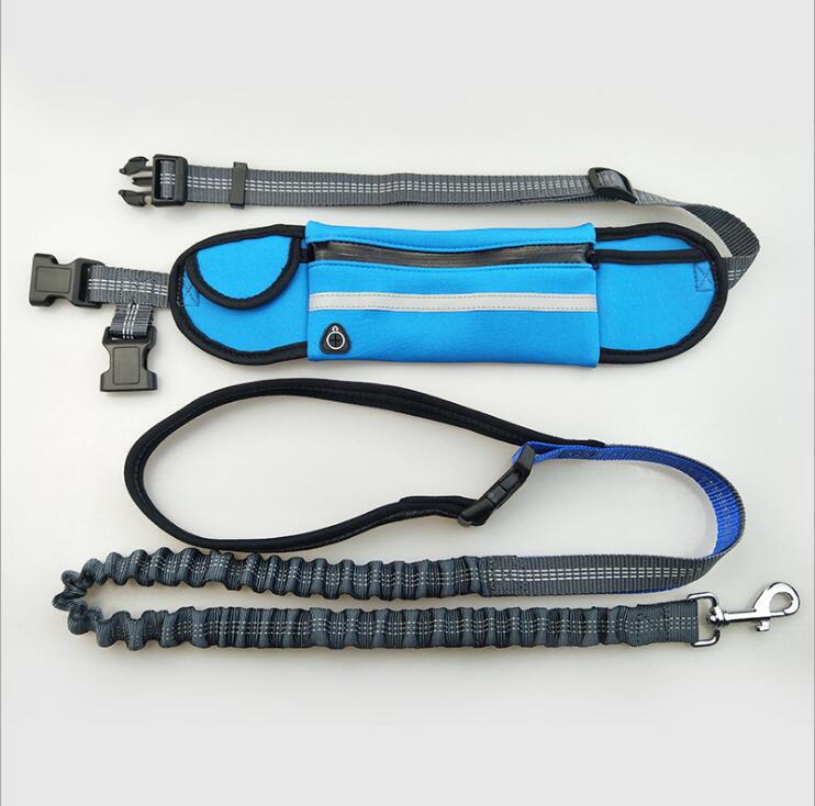 Hands-Free Dog Running Leash with Waist Pocket